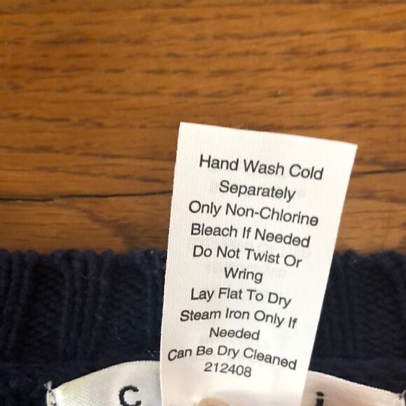 CAbi Navy Cable Front Sweater - Picture 6 of 7